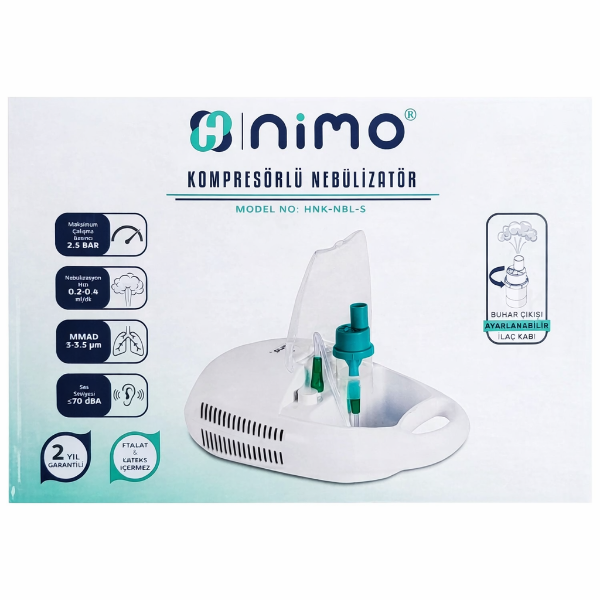 Nimo HNK-NBL-S Kompresörlü Nebulizator Cihazı